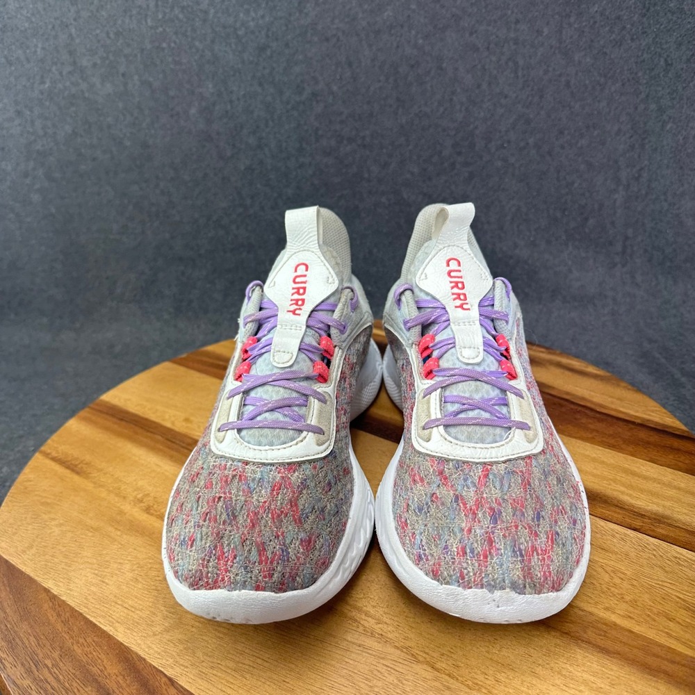Under Armour Curry Flow 9 For The W Shoes Mens 9.5 Multi Color Low Top Sneakers - Picture 4 of 16